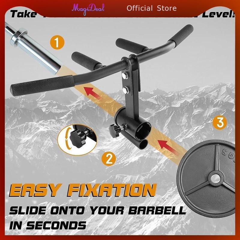 Magideal T Bar Row สิ่งที่แนบมาตรง Grip แบบพกพาการฝึกอบรมบาร์แถว Barbell สิ่งที่แนบมาสําหรับ Barbell