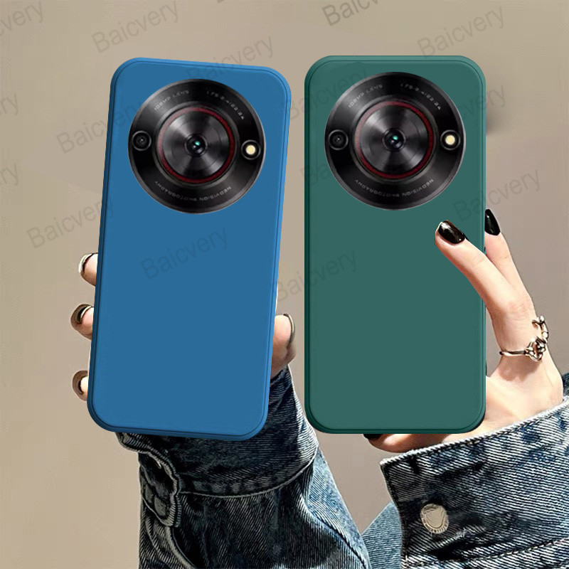 สําหรับ Nubia Focus 5G ZTE Blade A75 5G V80 สีสัน Matte TPU โทรศัพท์ขอบป้องกันเลนส์ฝาครอบ