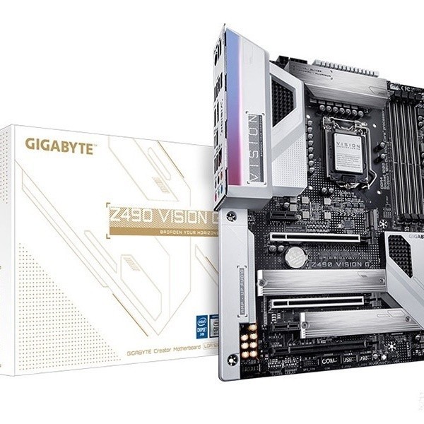 ราคาถูกเมนบอร์ด Gigabyte ใหม่ล่าสุด Z490 Vision G Fugue สำหรับการโอเวอร์คล็อก