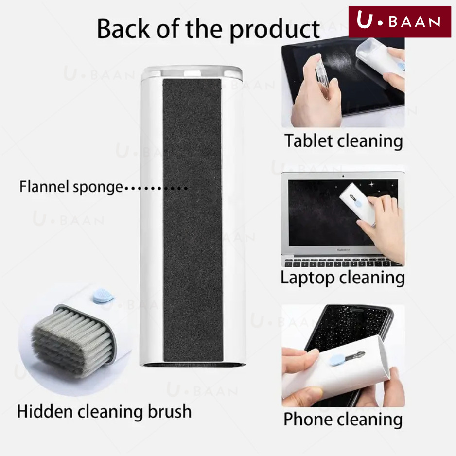 UBAAN 👍พร้อมส่ง👍 แปรงทำความสะอาดคีย์บอร์ด ชุดแปรง 7 in 1 ทําความสะอาด คอมพิวเตอร์ หูฟัง โทรศัพท์ ครบจบในตัวเดียว