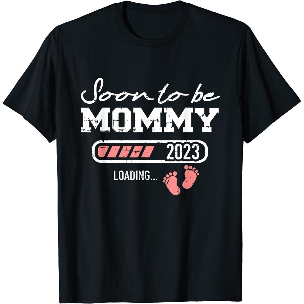 Soon To Be Mommy กําลังโหลด Design Great เสื้อยืดผู้ชาย