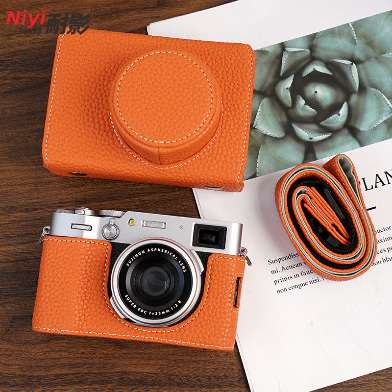 Pu หนังกล้องสําหรับ Fujifilm X-100V X100VI XT100 XT200 XT1 XE1 XE2 XF10 XA5 XT4 XT100S X100F