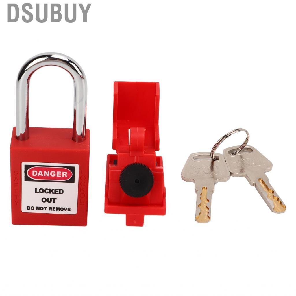 Dsubuy Circuit Breaker Lock Safety Padlock Reinforced PA Nylon with 2 Keys for Automotive Industrial Use