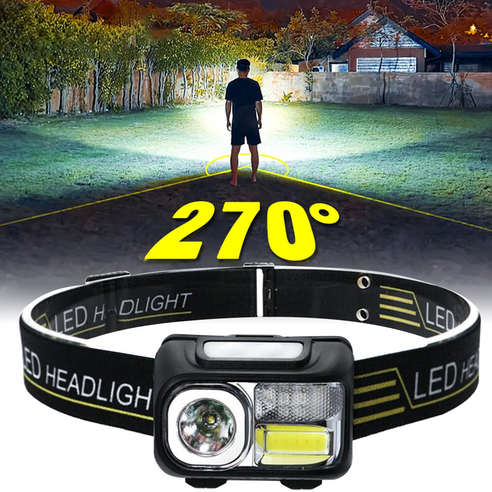 ไฟฉายคาดหัว LED ไฟฉายคาดศีรษะแรงสูง 1800LM ไฟสว่าง 8 แบบ ไฟฉายเดินป่า ชาร์จได้ ไฟคาดหัว ไฟส่องสัตว์ ไฟส่องกบ กันน้ำ - รูปที่ 5