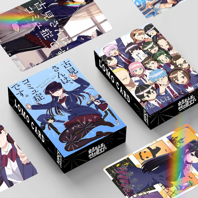 Komi Can't Communicate Laser Flash Lomo Card Photocard 30 ชิ้น/กล่อง