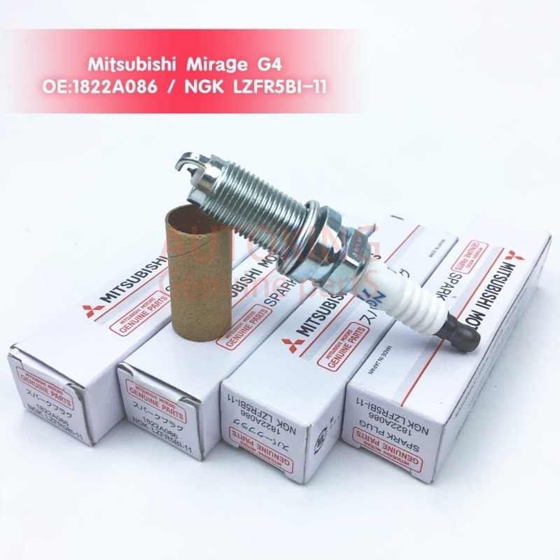 หัวเทียน Iridium1822A086 NGK LZFR5BI-11 สําหรับ Mitsubishi Mirage G4 Attrage Xpander Hatchback Lancer Colt VI VIII ASX MN176628 93298