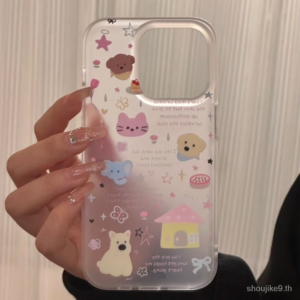 เคสมือถือ แบบนิ่ม ลายการ์ตูนสัตว์น่ารัก สําหรับ Iphone 14 Pro Max Apple 15 13 12 W13O