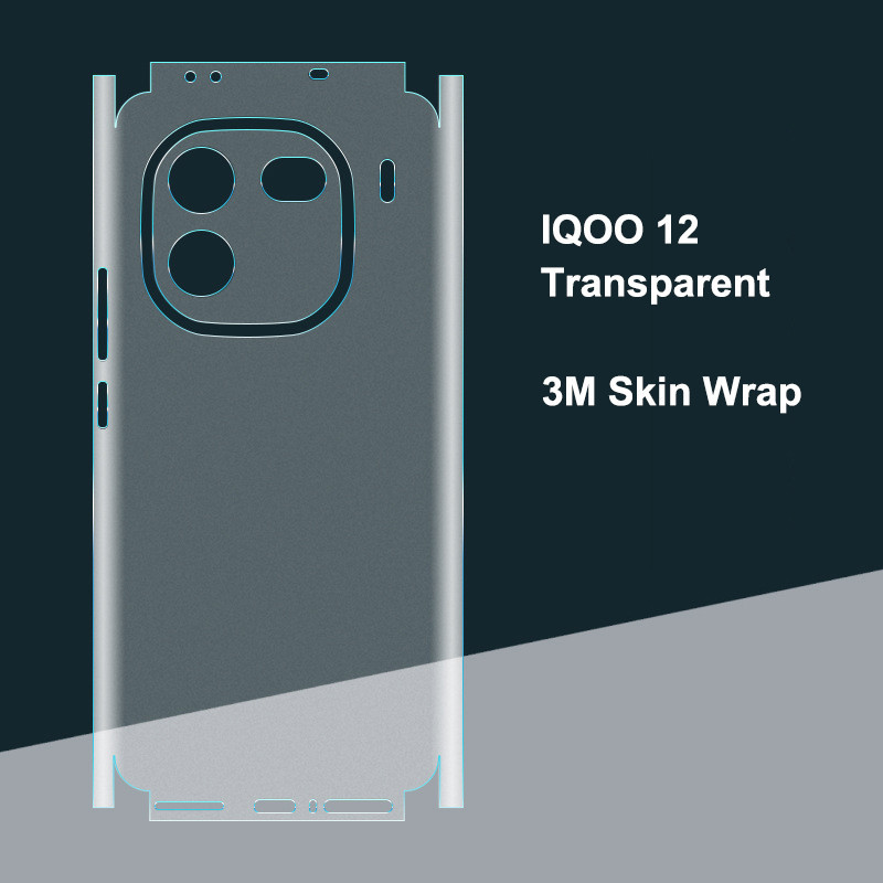 ฟิล์มกันรอยด้านหลัง แบบใส เนื้อแมตต์ 3M สําหรับ vivo IQOO 12 IQOO12