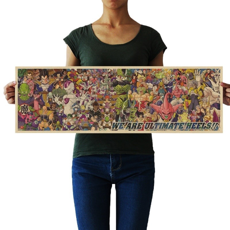 โปสเตอร์ตกแต่งบ้าน ลายการ์ตูน Dragon Ball สไตล์เรโทร