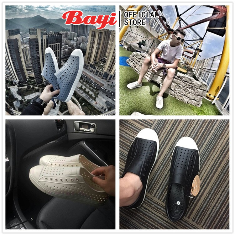 Bayi 🚚พร้อมส่ง🚚รองเท้าคนหัวครัว รองเท้ายางแบบสวม ใส่ลุยน้ำ ได้ทั้งผู้ชายและผู้หญิง ขนาด 36-45 NT