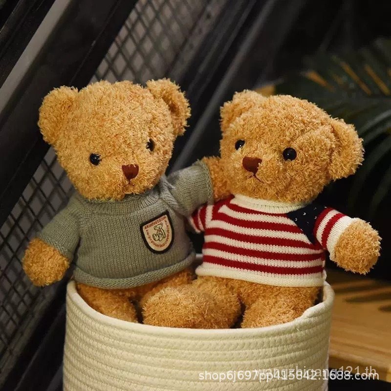 0B1H Sweater Bear Plush Toy Dressing Bear Birthday Gift Teddy Bear Doll Sweater Little Bear Doll