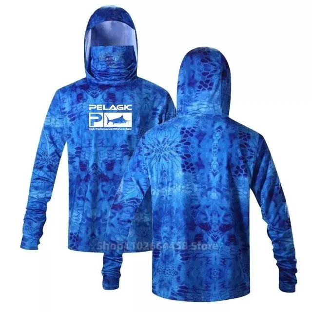 ตกปลาhoodieฤดูร ้ อนผู ้ ชายแห ้ งเร ็ วเสื ้ อผ ้ าตกปลาแขนยาวBreathableประสิทธิภาพเสื ้ อUV Protection – โปรปัง