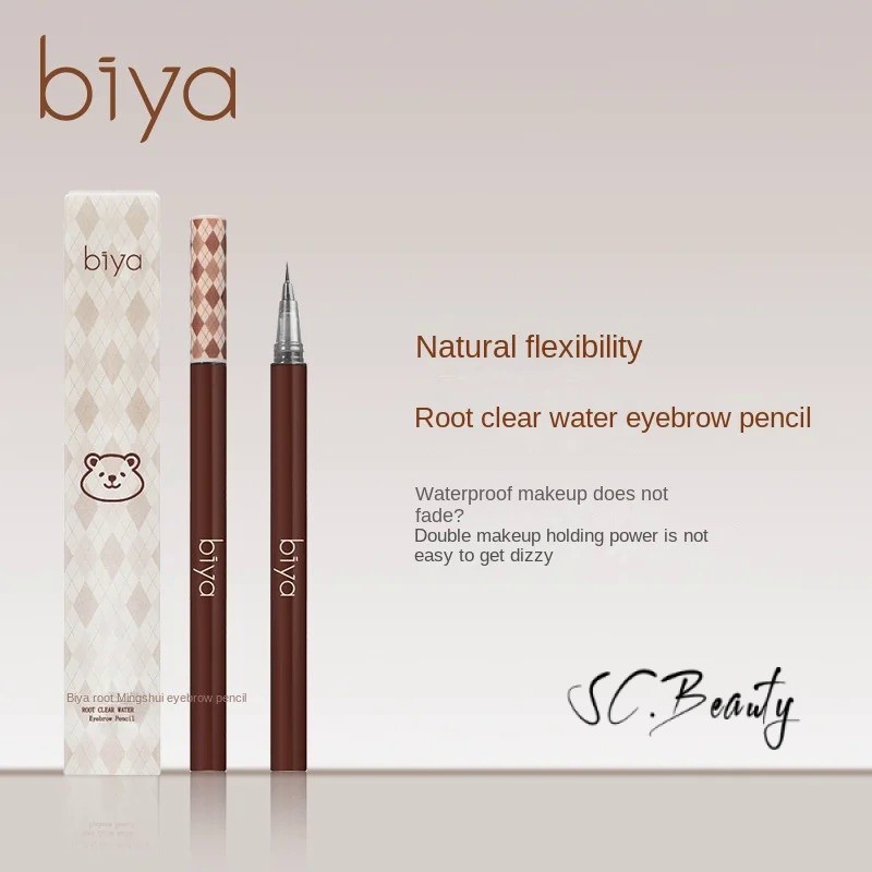 Biya ดินสอเขียนคิ้ว เนื้อลิขวิด กันน้ํา ติดทนนาน ไม่จางง่าย