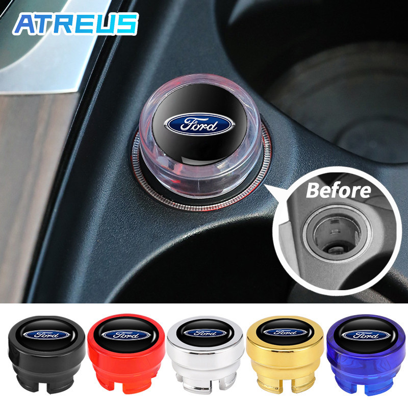 Ford ฝาครอบปลั๊กที่จุดบุหรี่ในรถยนต์ กันฝุ่น ตัวปิดที่จุดบุหรี่ซิ่ง สำหรับ Ford Ranger Raptor Everest Fiesta Focus Mustang Escape Ecosport STI
