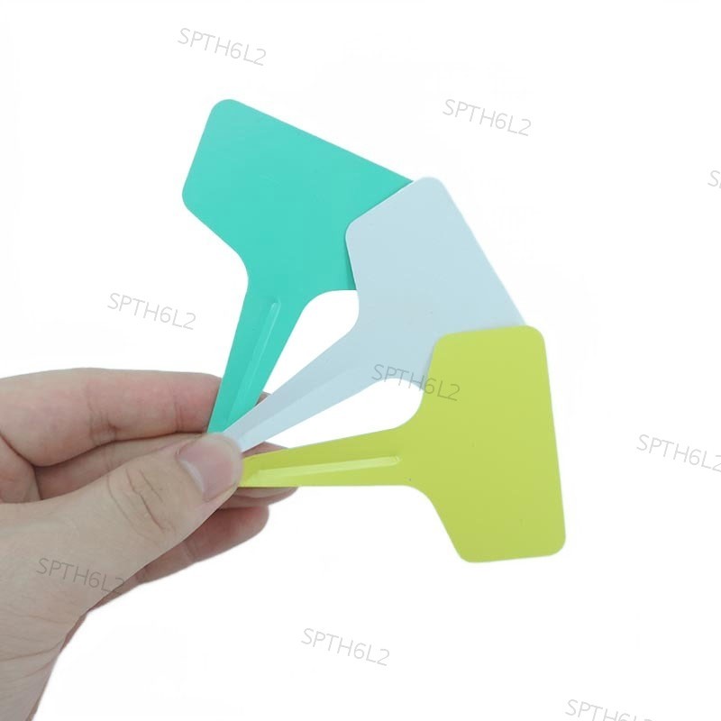 50pcs พืช T เครื่องหมายกันน้ํา 6x10 ซม.ป้าย Stakes แท็กพลาสติกป้ายดอกไม้เขียนแผ่น TH6L2