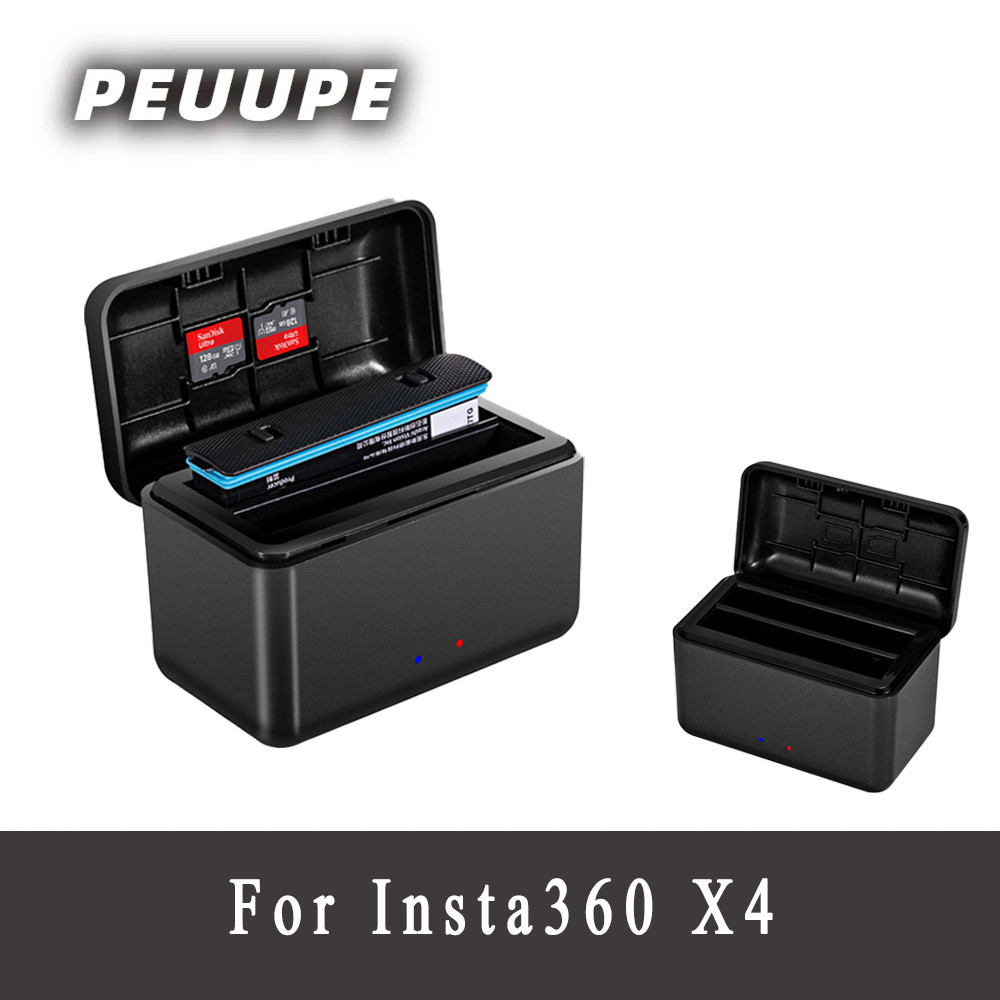 กรณีชาร ์ จสําหรับ Insta360 X4 Fast Charger Hub แบตเตอรี ่ สําหรับ Insta360 X4 แบตเตอรี ่ อุปกรณ ์ เ
