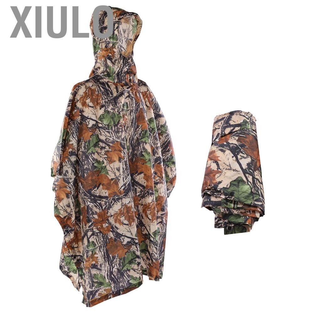 Xiulo เสื้อปอนโชฝนสำหรับผู้ใหญ่ผู้ชายผู้หญิง - Ripstop กันน้ำน้ำหนักเบาและพกพาได้