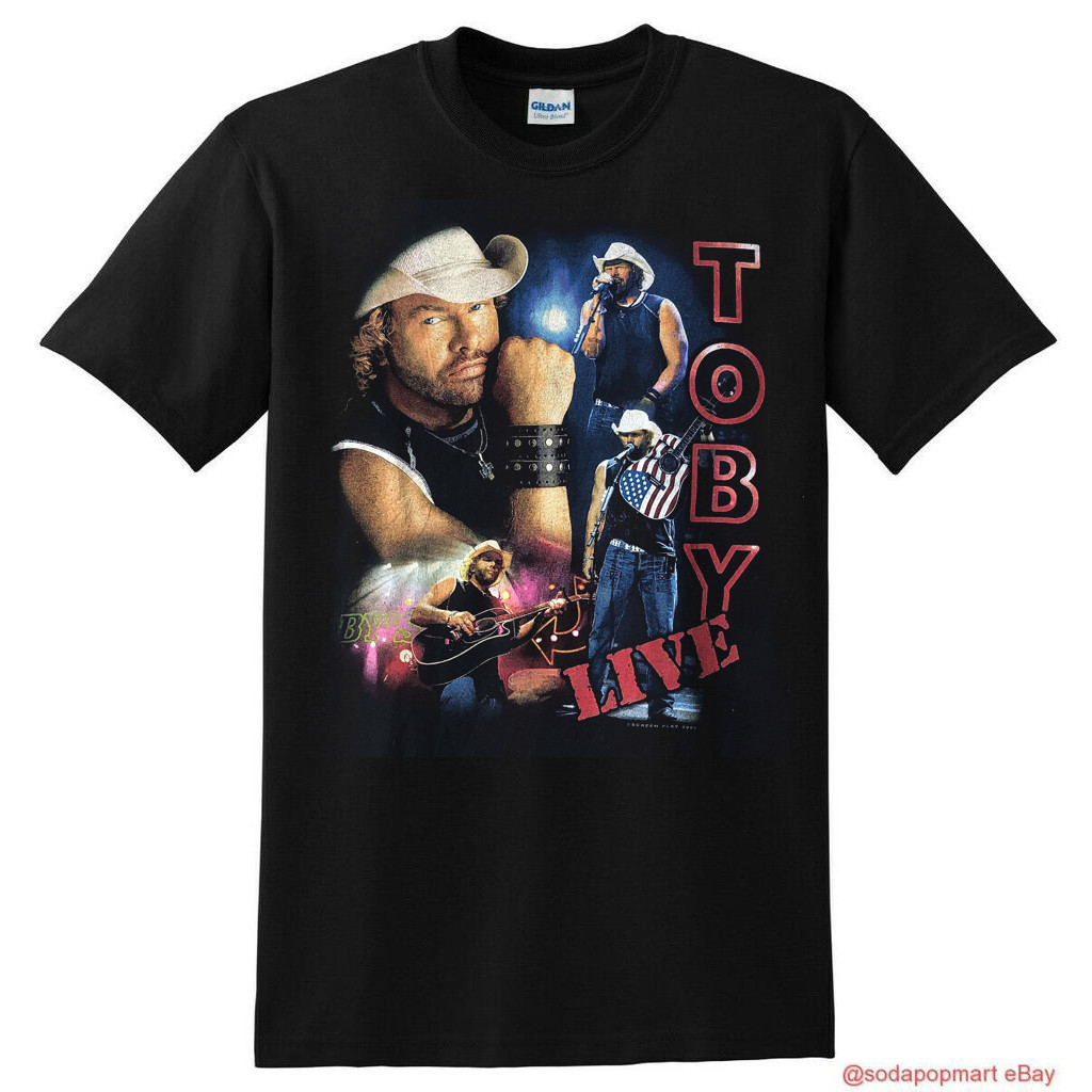 Vintage Toby Keith T-Shirt สีดำ สำหรับทุกเพศ สำหรับแฟนเพลง