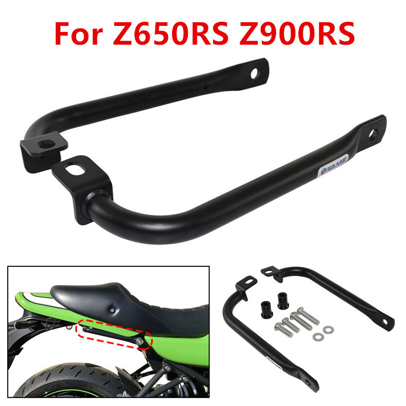 MotorcycleTail Hand Handle Grab Bar ที่นั่งด้านหลัง Pillion Passenger Shelf Rack Rail สําหรับ Kawasaki Z650RS Z900RS Z 650 900 RS 2017 2018 2019 2020 2021 2022 2023