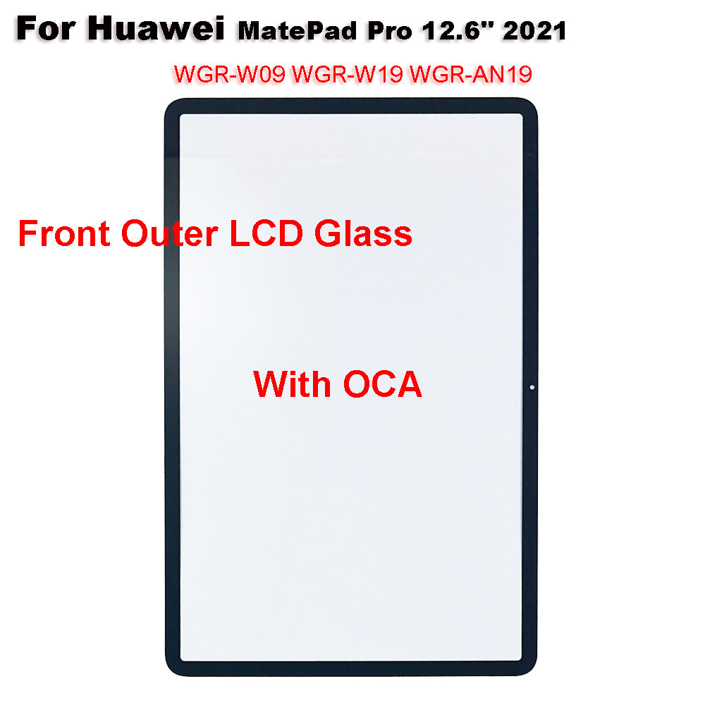 สําหรับ Huawei MatePad Pro 12.6 "2021 WGR-W09 WGR-W19 WGR-AN19 หน้าจอสัมผัสแผงแท็บเล็ตด้านหน้าด้านนอ