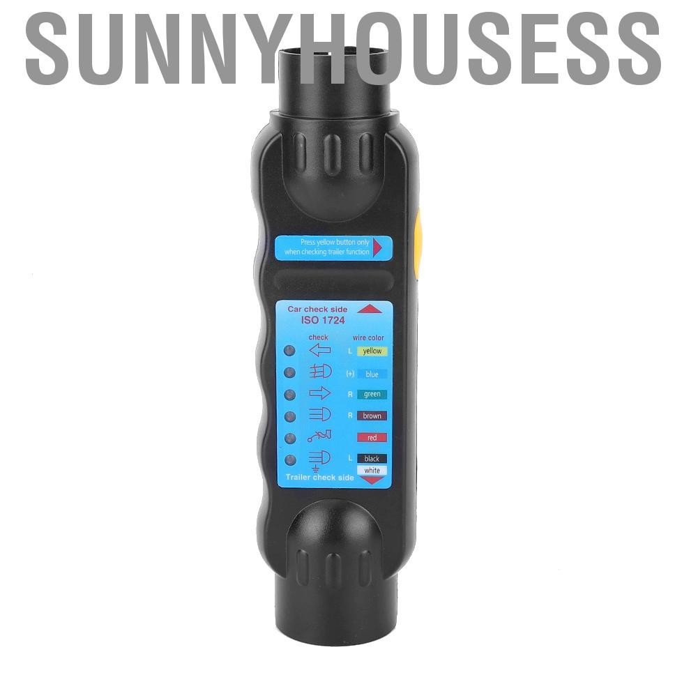 Sunnyhousess Trailer Plug Socket Tester 7-Pin Circuit Resistance 12V