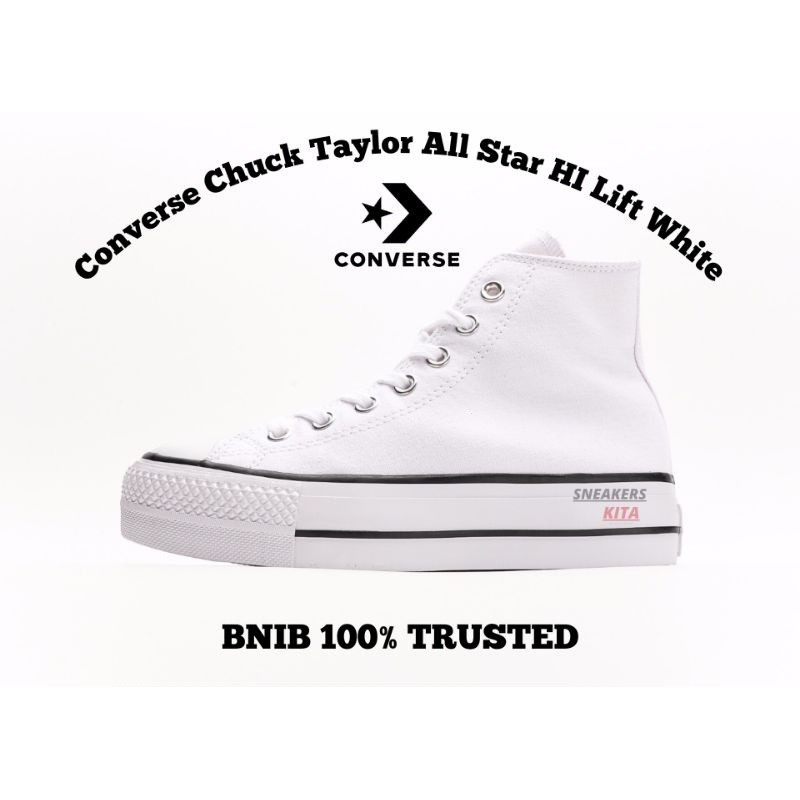[PLATFORM ] Converse Chuck Taylor All Star HI Lift รองเท ้ าสีขาว 560846ของแท ้ 100 %