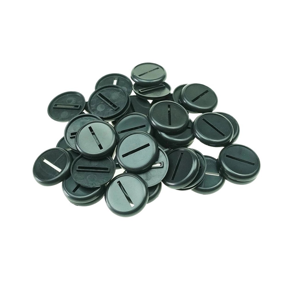 Slot25/32mm & Slot Lipped 30/40mm Round BASE Plastic Universal Base สําหรับ Miniatures Model Plate