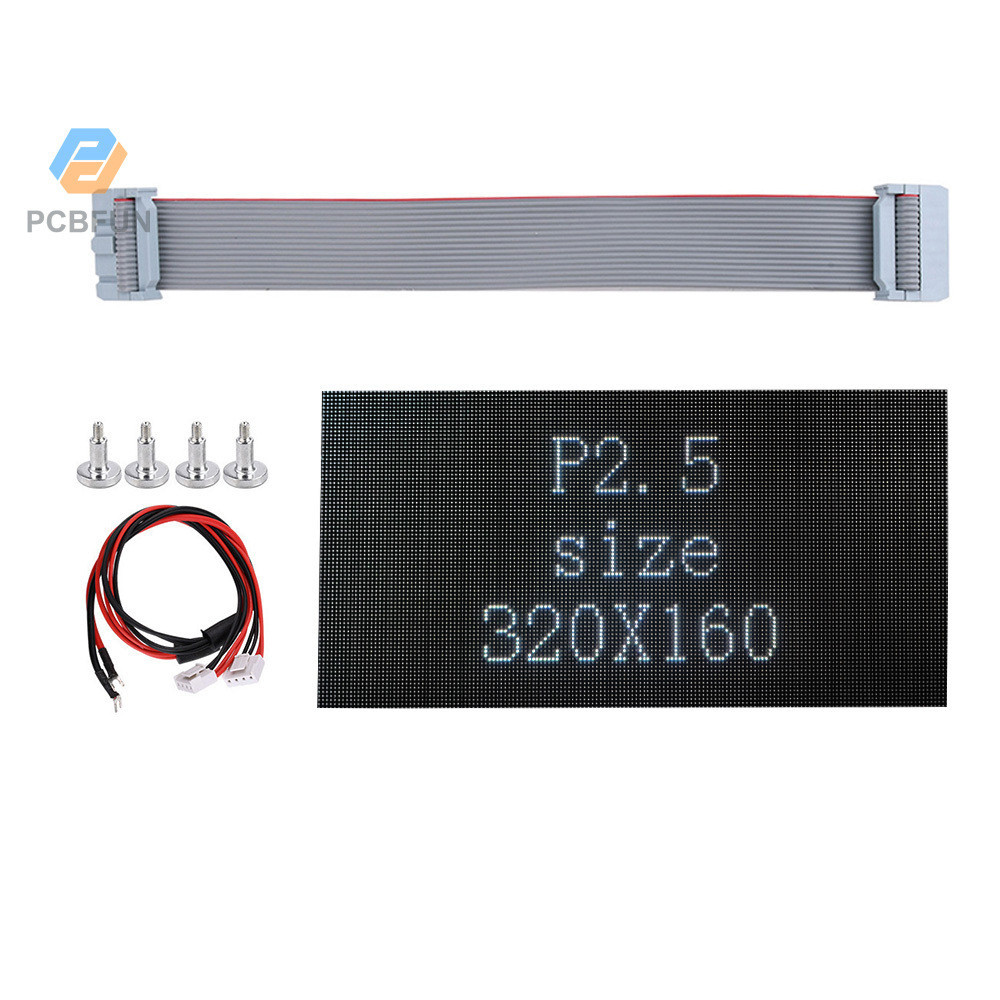 Pcbfun P2.5 ในร ่ ม LED โมดูลสีเต ็ มรูปแบบจอแสดงผลโฆษณา 320X160 มม