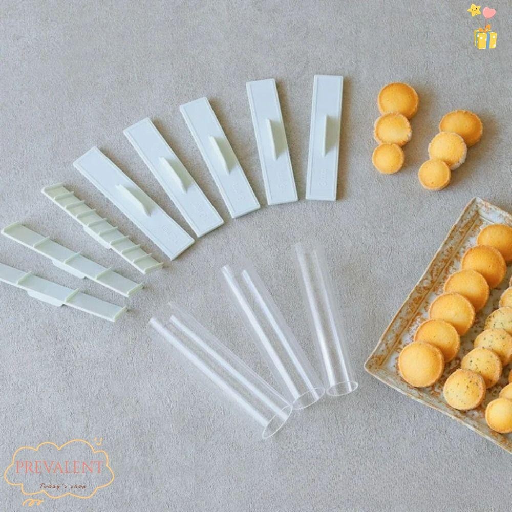 Preva 8 ชิ้นคุกกี้ความหนาเครื่องมือวัด, ABS Pastic blue Butter วัดไม้บรรทัด, ทนทานชุด segmentation Pastry เครื่องมือห้องครัว