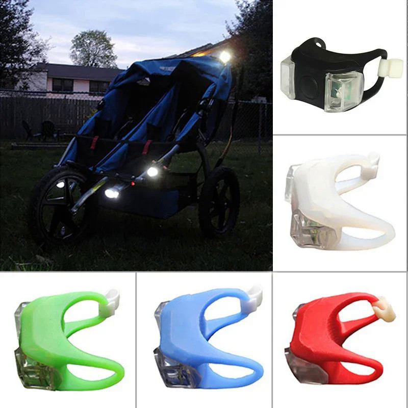 Baby Stroller Night Alarm light Waterproof Silicone Caution lamp Outdoor remind Security Safety LED 