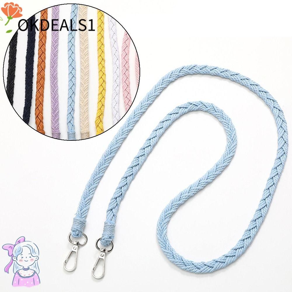Dealshop สายคล้องกระเป๋าถัก อเนกประสงค์ ผู้หญิง กระเป๋าสะพายไหล่ เข็มขัด กระเป๋าสะพายข้าง ที่ถอดออกได้