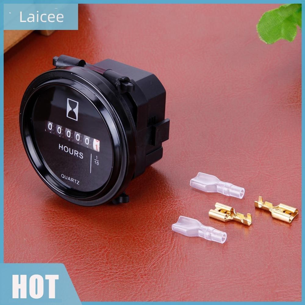 [Laiicee.th ] Digital Hour Meter 6V-80V Hour Meter กันน ้ ําสําหรับรถบรรทุกรถจักรยานยนต ์