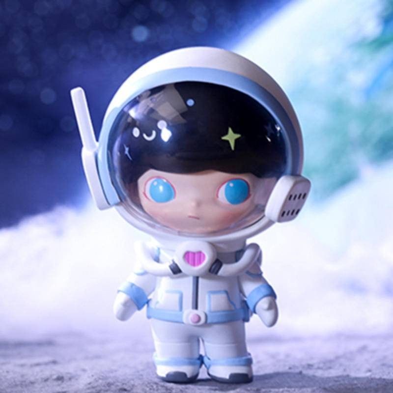 POPMART DIMOO Space Travel Series Mystery Box Figure-made ของขวัญเด็กเครื่องประดับน่ารักเล่นอินเทรนด์