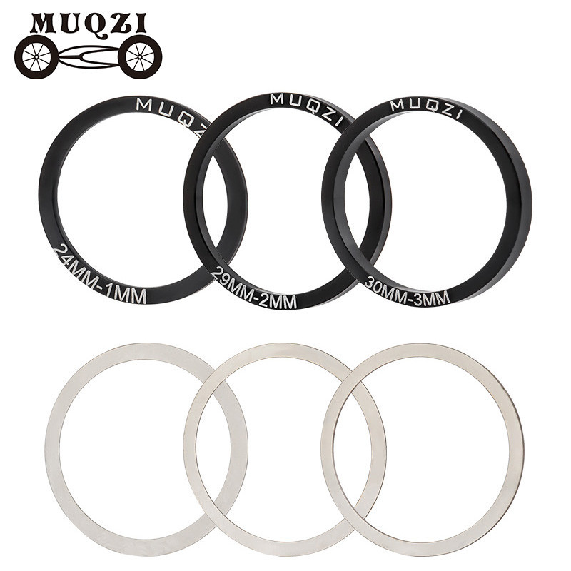 MUQZI 5PCS 24 29 30 มม.MTB Crank ปรับเครื่องซักผ้า BB30 BB86 BB91 BB92 PF30 จักรยานด้านล่างวงเล็บปะเ