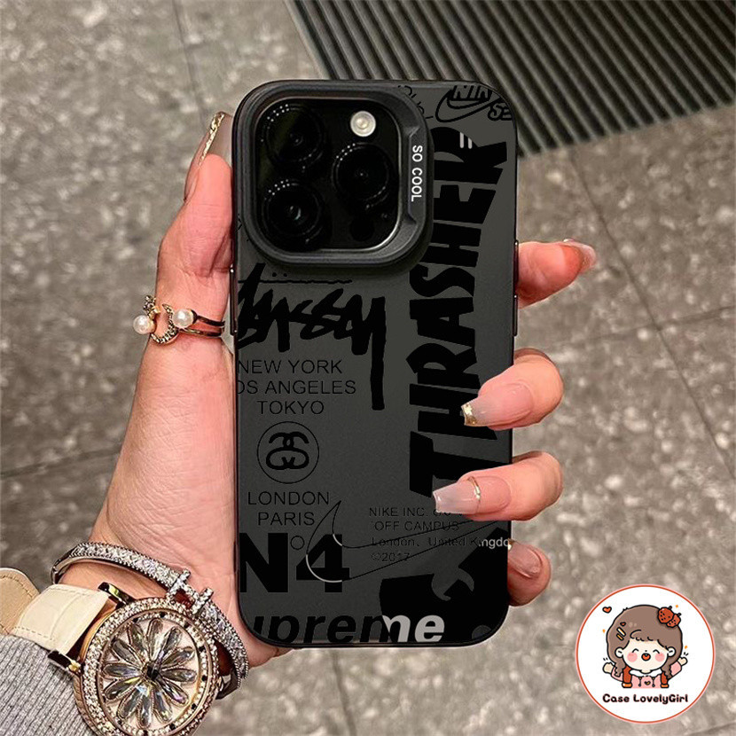 ซื้อ 🔥ส่งจากไทย🔥แนวโน้มแฟชั่นที่เรียบง่าย เคส IPhone 15 11 13 14 16Pro Max XR พสัส13 12 Pro 7 8 Plus SE X Xs Max Hard Case