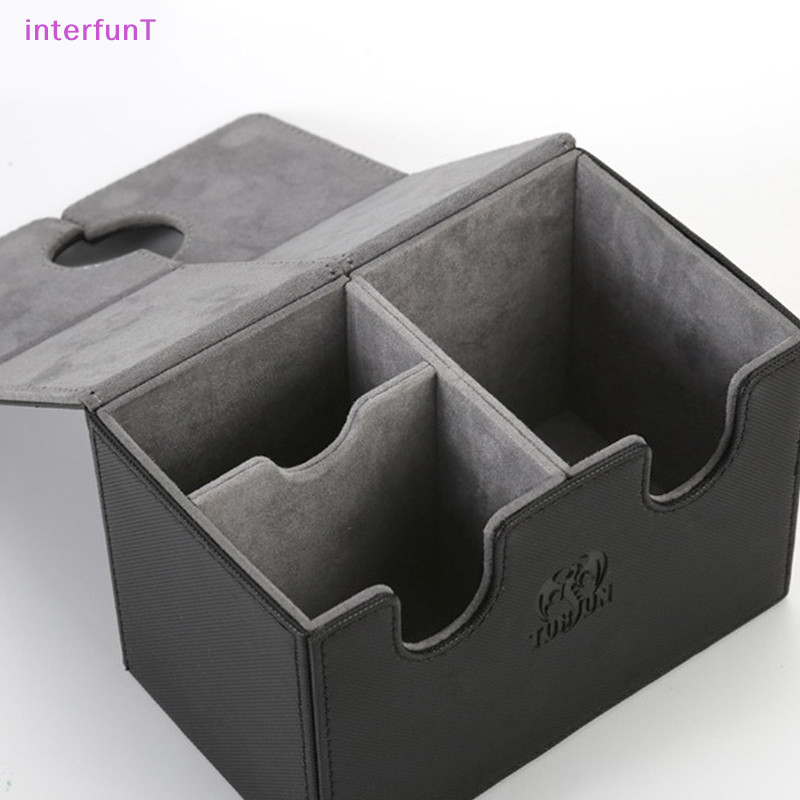 [InterfunT] Cards Sleeved Card Storage Box Card Case Magnetic Cards Trading Cards Top Side-Loading Deck Case Display Cards Case [ใหม่]
