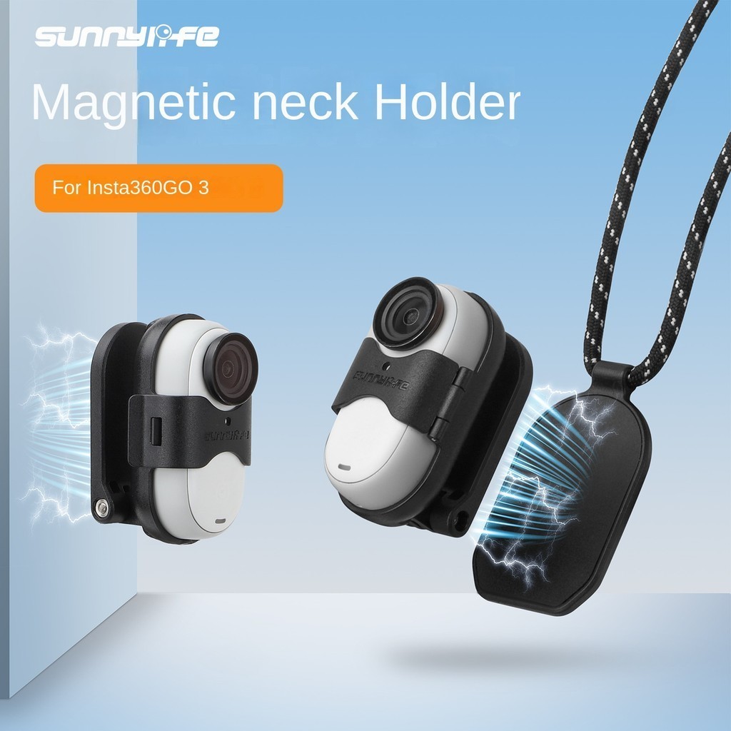 Sunnylife Insta360 GO 3/GO 3S หน้าอกแม่เหล็กคอแขวนสําหรับ First Person ยิง GO 3 /GO 3S ขาตั้ง