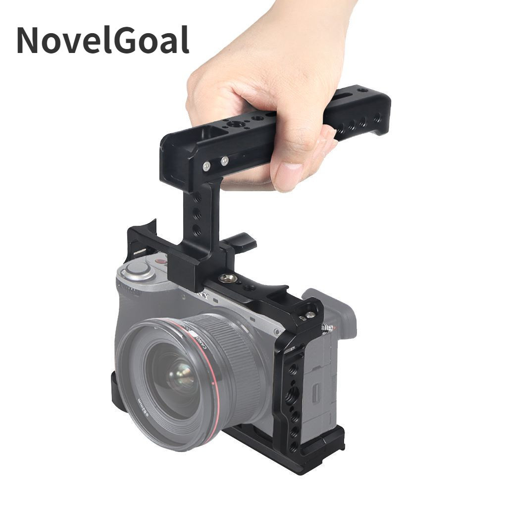 Novelgal A6700 กล้อง Rig Stabilizer สําหรับ Sony A6700 กล้อง DSLR Video Cage เย็นรองเท้า Mount 1/4 3