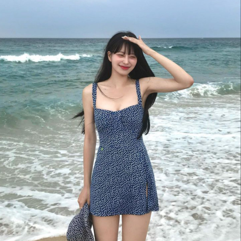 Gwenny M-XL ชุดว่ายน้ำสตรีชุดว่ายน้ำชายหาดแขนกุดจุดเกาหลีชุดว่ายน้ำชิ้นเดียวที่มีหมวก ราคา ถูกที่สุด ดีลบีเคเค แกลเลอรีภาพที่ 9