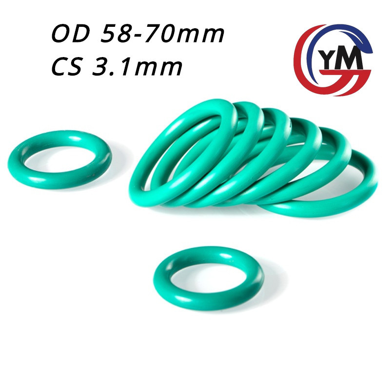 [YMH] O-Ring Round Gasket สีเขียว FKMฟลูออรีน O-Ring Sealing Ring (OD58-70mm * CS3.1mm)