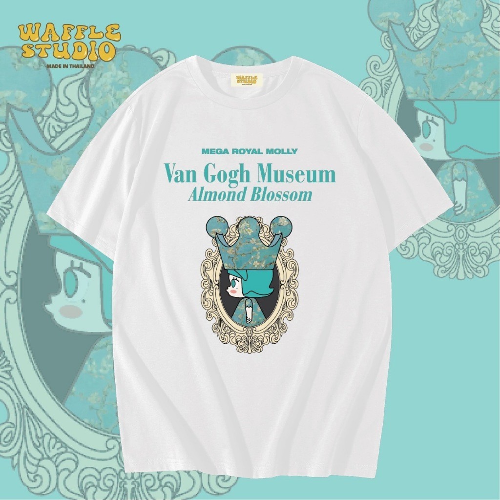 WS023 เสื้อยืดโอเวอร์ไซส์ เสื้อยืดเกาหลี ผ้าคอตตอน100% เสื้อยืด WAFFLE STUDIO S-5XL