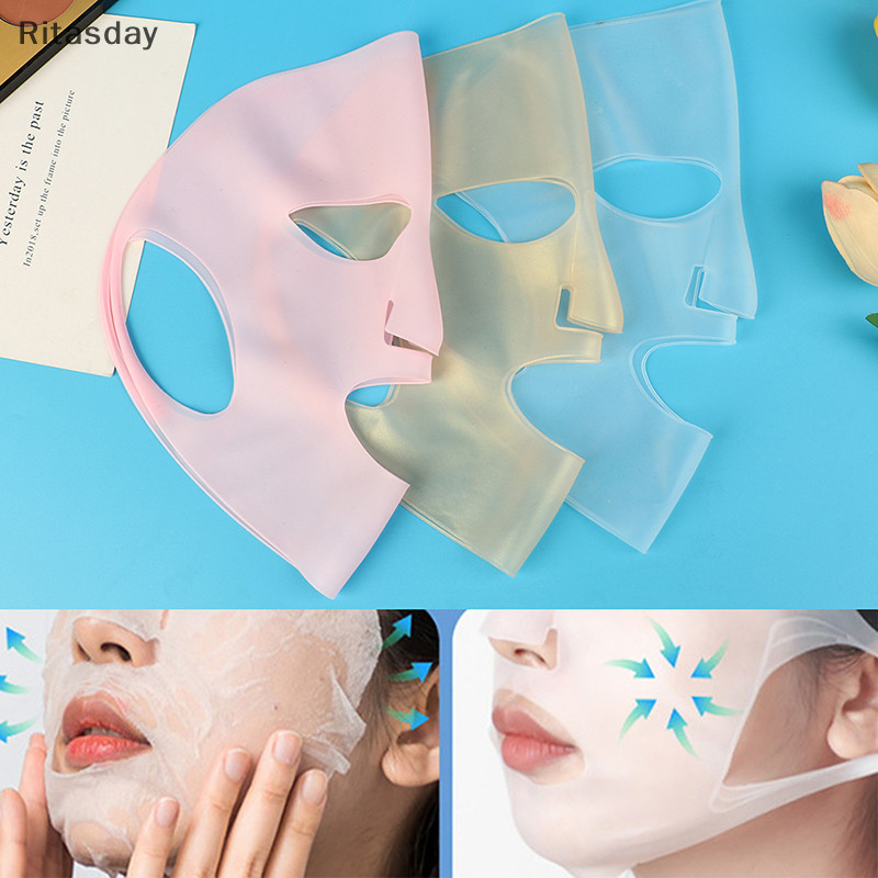 Ritasday ซิลิโคนหน้ากากใบหน้านํากลับมาใช้ใหม่ต่อต้านริ้วรอย V รูปร่าง Face Firming เจลแผ่น EarFixe ใหม่