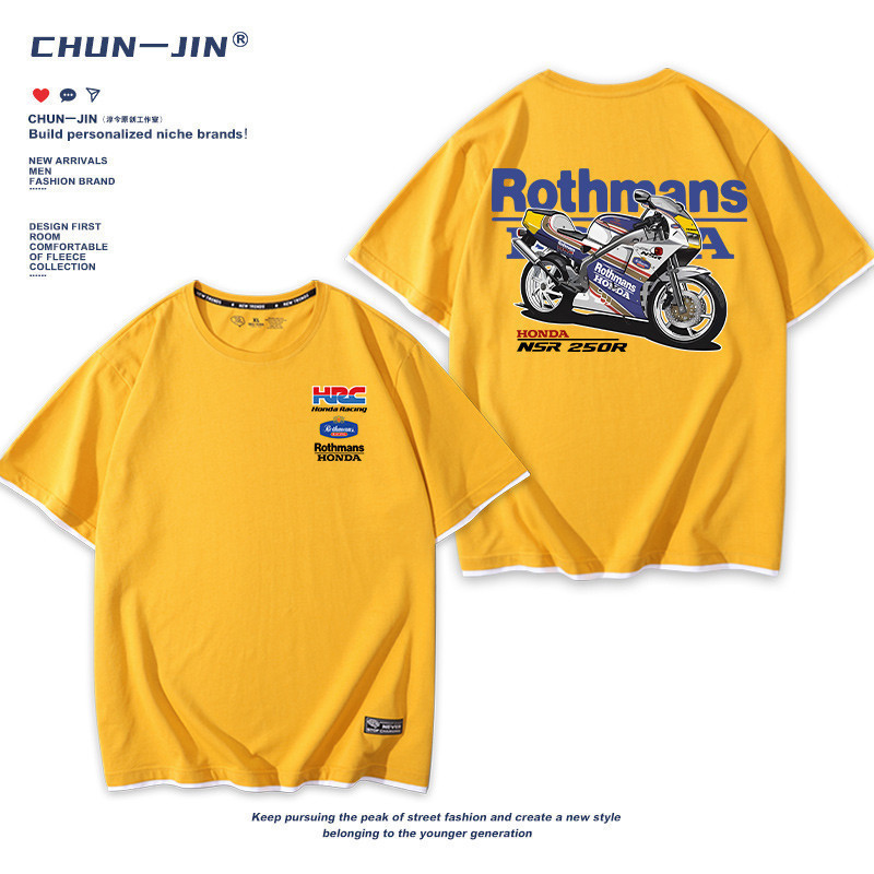 S-5XL Honda Two-chong Flaming Chariot Nsr250p4 Lok Fumen Hrc Joint Riding เสื ้ อยืด - รูปที่ 2