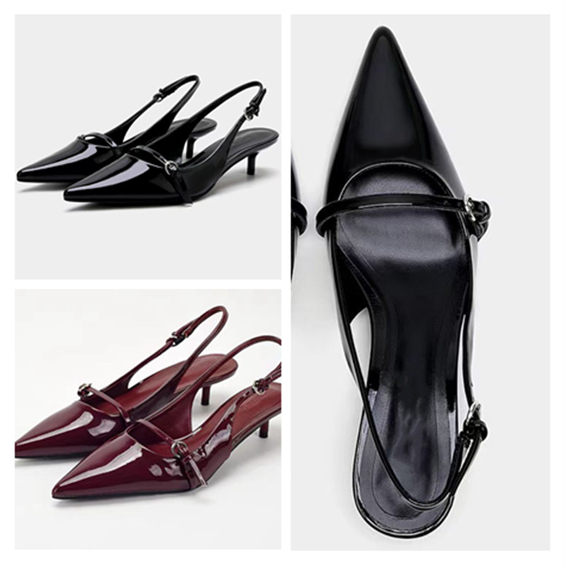 [คลังสินค้าพร้อม] 2026 New Professional Crimson Fashion High Heel Muller Shoes