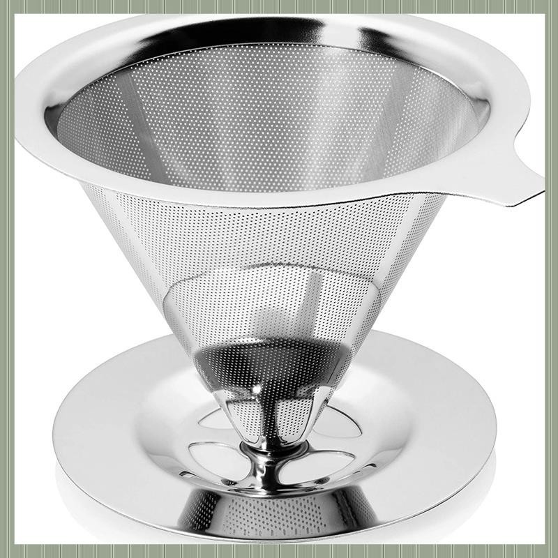 (I Ka PPaperless Pour over Coffee Dripper-Non-Clogging Ultra Fine Layer Pour over Coffee Maker Coffee Filter Eco Friendly