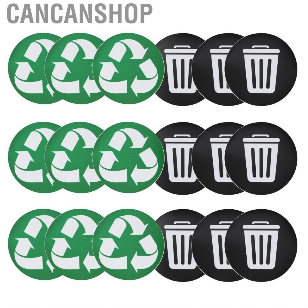 Cancanshop Recycle Sticker  Classification Label Compost Sign Decal Waterproof for Home Work