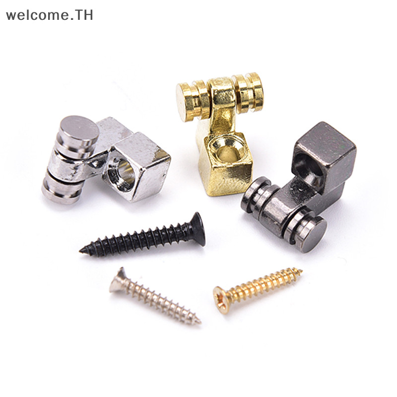 [ดี] 2 ชิ้น Roller String Retainers Moung Tree Guide สําหรับกีตาร์ไฟฟ้าสีเงิน [Well]