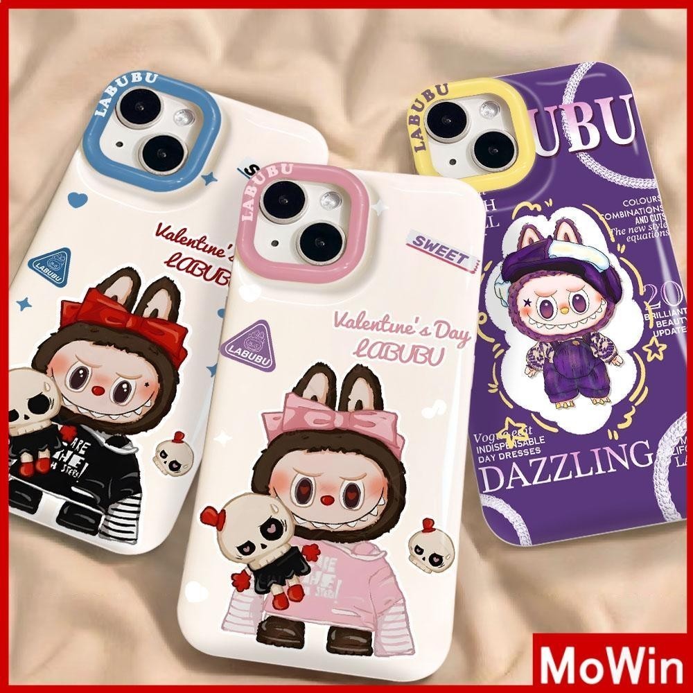 Mowin - สำหรับ iPhone 15 PRO MAX iPhone 11 กรณีถุงลมนิรภัยกันกระแทกเคลือบเงา TPU Soft Case LABUBU ตล