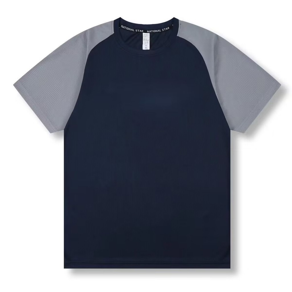 ม-5เอ็กแอล คอกลมเย็บสีคมชัดแขนสั้นเสื้อยืดผู้ชาย 2024 ฤดูร้อนสไตล์ใหม่ลําลองคู่ด้านบนขนาดใหญ่