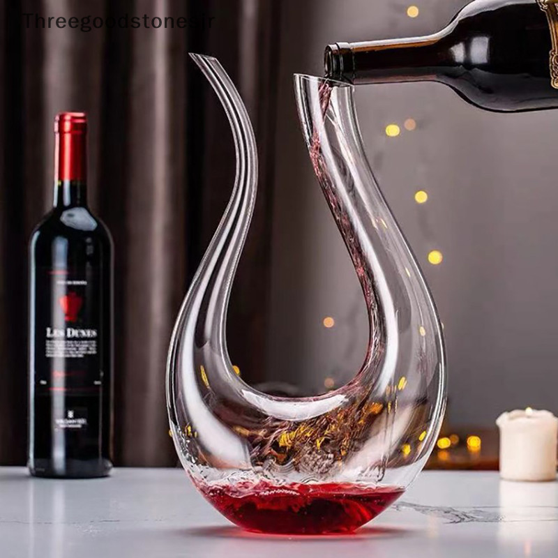Tgst คริสตัลรูปตัวยูขวดเหล ้ าไวน ์ กล ่ องของขวัญ Swan Decanter Creative Wine Separator JR